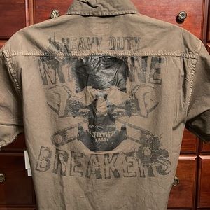 Button Up Shirt with Graphics on the back